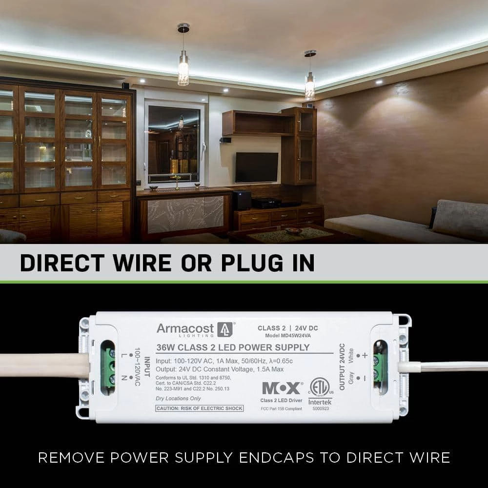 Commercial Electric 16 ft. LED Tunable White Tape Light Kit- Under Cabinet Light 8 Commercial Electric 16 ft. LED Tunable White Tape Light Kit- Under Cabinet Light - Image 6