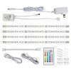 Commercial Electric 12 in. LED Linkable RGBW Flexible Under Cabinet Light Kit (4-Strip Pack)