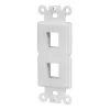 Commercial Electric 2-Port Decor Data Wall Plate Insert - White