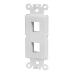 Commercial Electric 2-Port Decor Data Wall Plate Insert - White