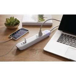 Commercial Electric 4 ft. Multiple Outlet and Wall Mounted Surge Protector Set (3-Pack) -Commercial Electric Sales white matt gray diamond patten commercial electric surge protectors 7a 11 7a 1 7a 1 31 1000