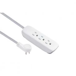 Commercial Electric 4 ft. Multiple Outlet and Wall Mounted Surge Protector Set (3-Pack) -Commercial Electric Sales white matt gray diamond patten commercial electric surge protectors 7a 11 7a 1 7a 1 4f 1000