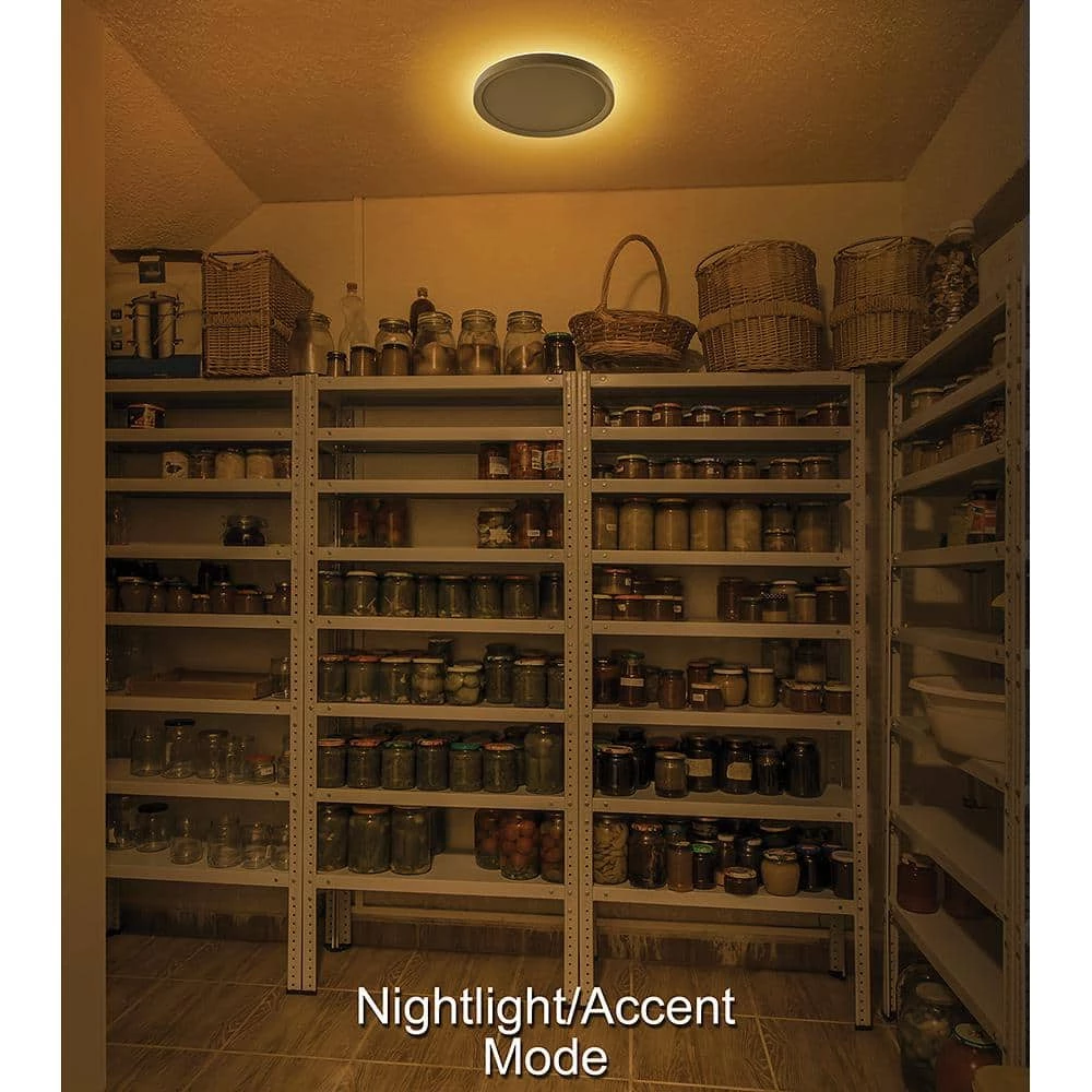 Commercial Electric 9 inch Color Selectable LED Flush Mount w/ Night Light Feature Optional White and Oil Rubbed Bronze Trim Rings 11 Commercial Electric 9 inch Color Selectable LED Flush Mount w/ Night Light Feature Optional White and Oil Rubbed Bronze Trim Rings - Image 9