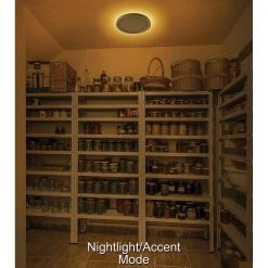 Commercial Electric 13 in. Color Selectable LED Flush Mount w/ Night Light Feature Optional White and Oil Rubbed Bronze Trim Rings (5-Pack) -Commercial Electric Sales white oil rubbed bronze commercial electric flush mount lights 56584112 5pk 1f 1000