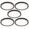Commercial Electric 13 in. Color Selectable LED Flush Mount w/ Night Light Feature Optional White and Oil Rubbed Bronze Trim Rings (5-Pack) 1 Commercial Electric 13 in. Color Selectable LED Flush Mount w/ Night Light Feature Optional White and Oil Rubbed Bronze Trim Rings (5-Pack) -Commercial Electric Sales white oil rubbed bronze commercial electric flush mount lights 56584112 5pk 64 1000
