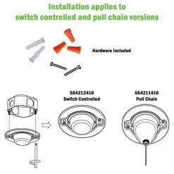 Commercial Electric 5 in. Closet Utility Light Lampholder with Pull Chain LED Flush Mount 650 Lumens 7-Watts 4000K Bright White -Commercial Electric Sales white pull chain commercial electric flush mount lights 564211410 c3 1000